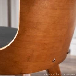 Bocello Walnut Wood and Black Faux Leather Chair by Lumisource 21 Bocello Walnut Wood and Black Faux Leather Chair by Lumisource -Cheap Lumisource Store black walnut lumisource dining chairs ch bcllo wl bk 1f 1000