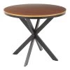 X Pedestal Industrial Dinette Table in Black Metal and Walnut Wood - 1-Piece by Lumisource -Cheap Lumisource Store black walnut lumisource kitchen dining tables dt xpedstl bkwl 64 1000
