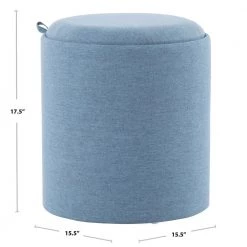 Tray Blue Fabric and Natural Wood Nesting Ottoman Set by Lumisource 19 Tray Blue Fabric and Natural Wood Nesting Ottoman Set by Lumisource -Cheap Lumisource Store blue fabric natural wood lumisource ottomans ot traynest buna 44 1000