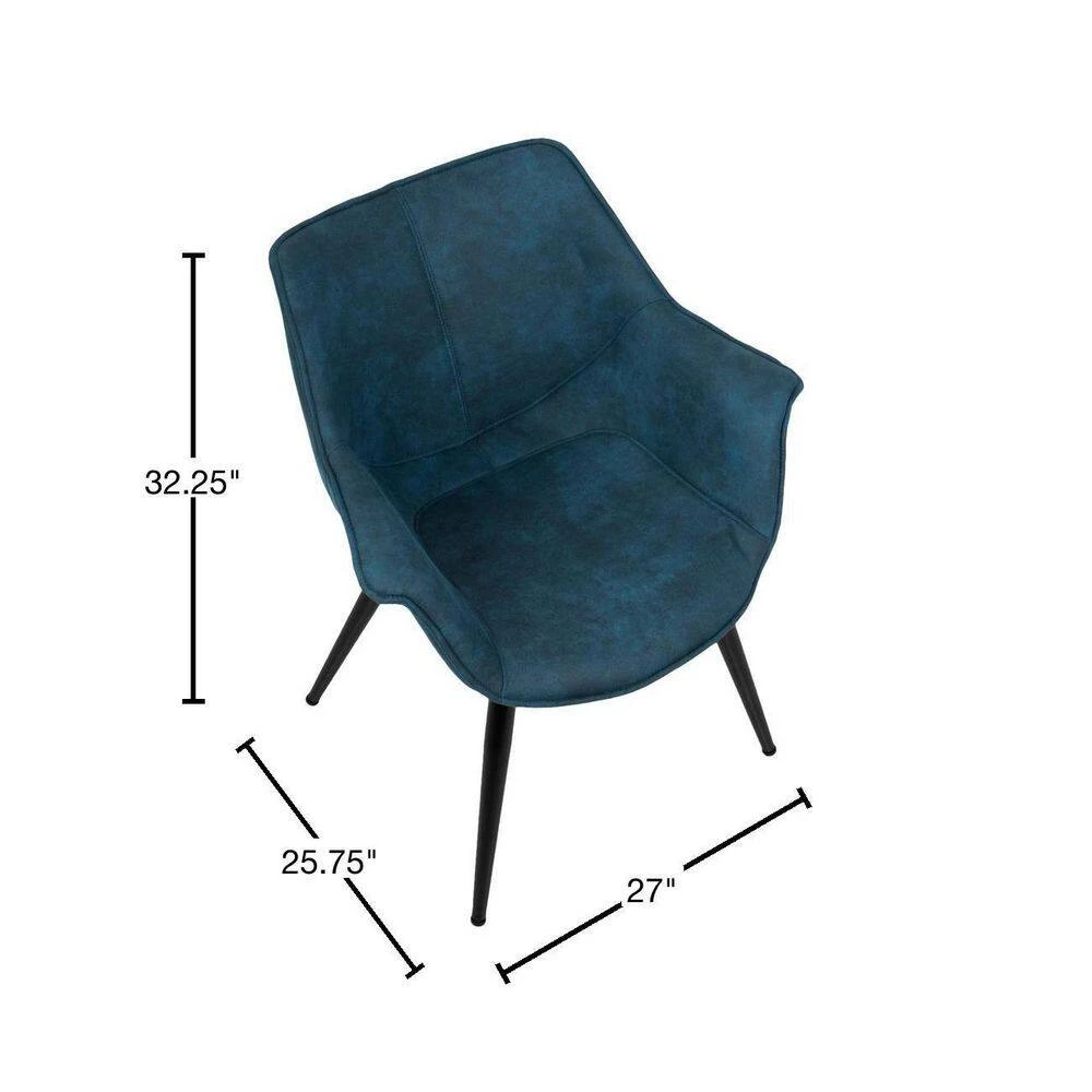 Wrangler Blue Accent Chair (Set of 2) by Lumisource 5 Wrangler Blue Accent Chair (Set of 2) by Lumisource - Image 3