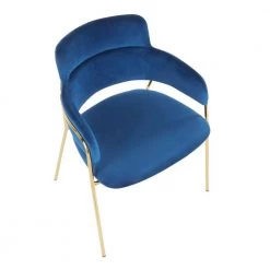 Napoli Chair in Blue Velvet and Gold (Set of 2) by Lumisource -Cheap Lumisource Store blue lumisource dining chairs ch napoli auvbu2 a0 1000