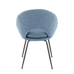 Metro Blue Noise Fabric and Black Metal Dining Chair (Set of 2) by Lumisource 10 Metro Blue Noise Fabric and Black Metal Dining Chair (Set of 2) by Lumisource -Cheap Lumisource Store blue noise fabric lumisource dining chairs ch metro bkbu2 66 1000