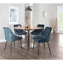 Diana Dining Chair in Blue Velvet and Black Metal (Set of 2) by Lumisource 13 Diana Dining Chair in Blue Velvet and Black Metal (Set of 2) by Lumisource -Cheap Lumisource Store blue velvet lumisource dining chairs ch diana bkvbu2 31 1000