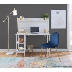 Pebble Blue Velvet and Natural Metal Dining Chair (Set of 2) by Lumisource 11 Pebble Blue Velvet and Natural Metal Dining Chair (Set of 2) by Lumisource -Cheap Lumisource Store blue velvet natural metal lumisource dining chairs ch pebble navbu2 31 1000