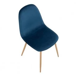 Pebble Blue Velvet and Natural Metal Dining Chair (Set of 2) by Lumisource 9 Pebble Blue Velvet and Natural Metal Dining Chair (Set of 2) by Lumisource -Cheap Lumisource Store blue velvet natural metal lumisource dining chairs ch pebble navbu2 a0 1000