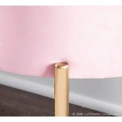 Chloe 18 in. Blush Pink Velvet and Gold Storage Bench by Lumisource -Cheap Lumisource Store blush pink lumisource bedroom benches bc chloe stor auvpk 4f 1000