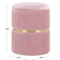Blush Pink Velvet and Gold Steel Nesting Ottoman Set by Lumisource 15 Blush Pink Velvet and Gold Steel Nesting Ottoman Set by Lumisource -Cheap Lumisource Store blush pink velvet gold steel lumisource ottomans ot cinch auvpk 4f 1000
