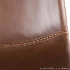 Duke Brown Faux Leather and Antique Metal Adjustable Bar Stool (Set of 2) by Lumisource -Cheap Lumisource Store brown antique lumisource bar stools bs duke anbn2 4f 1000