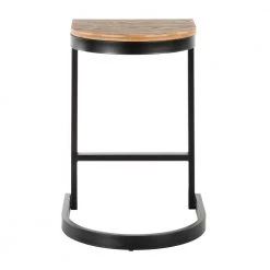 Industrial Demi 24 in. Black and Brown Counter Stool (Set of 2) by Lumisource -Cheap Lumisource Store brown black lumisource bar stools b24 indem bkbn2 66 1000