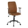 Frederick Brown Faux Leather Office Chair by Lumisource -Cheap Lumisource Store brown faux leather lumisource task chairs oc fred bk bn 64 1000