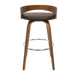 Grotto 35.25 in. Bar Stool in Brown Faux Leather and Walnut Wood (Set of 2) by Lumisource 12 Grotto 35.25 in. Bar Stool in Brown Faux Leather and Walnut Wood (Set of 2) by Lumisource -Cheap Lumisource Store brown faux leather walnut wood lumisource bar stools b30 grotto2 swvr wlbn2 66 1000