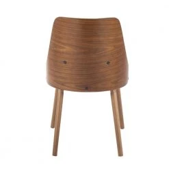 Anabelle Brown Faux Leather and Walnut Wood Side Chair (Set of 2) by Lumisource -Cheap Lumisource Store brown faux leather walnut wood lumisource dining chairs ch anbel1 wlpubn2 66 1000