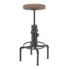 Hydra Adjustable Industrial Antique and Brown Bar Stool by Lumisource -Cheap Lumisource Store brown lumisource bar stools bs hydra an bn 64 1000