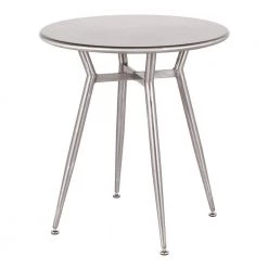 Clara Round Brushed Silver Metal Dinette Table by Lumisource 9 Clara Round Brushed Silver Metal Dinette Table by Lumisource -Cheap Lumisource Store brushed silver lumisource kitchen dining tables dt clararn sv 31 1000