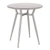 Clara Round Brushed Silver Metal Dinette Table by Lumisource -Cheap Lumisource Store brushed silver lumisource kitchen dining tables dt clararn sv 64 1000