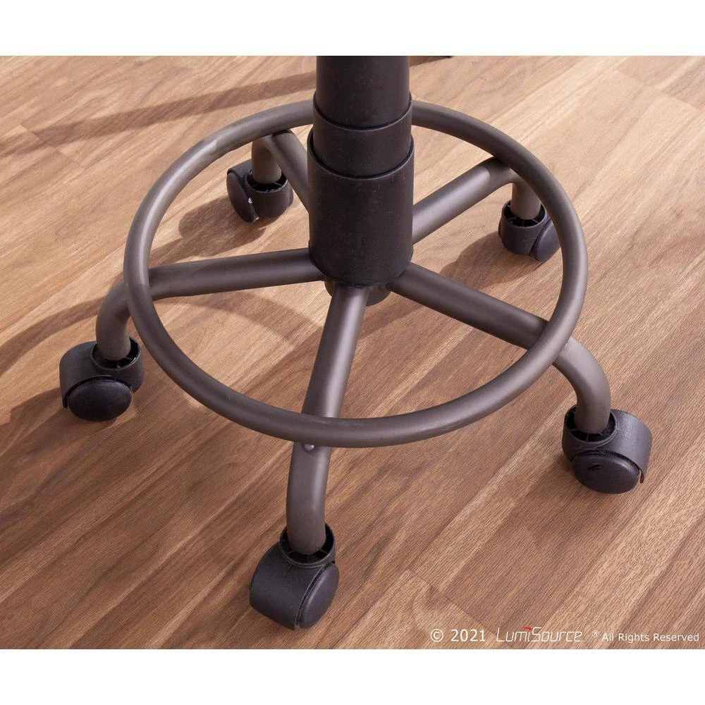 Swift Antique Metal and Camel Faux Leather Task Chair by Lumisource 9 Swift Antique Metal and Camel Faux Leather Task Chair by Lumisource - Image 7