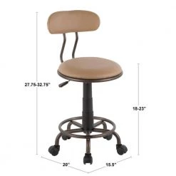 Swift Antique Metal and Camel Faux Leather Task Chair by Lumisource 18 Swift Antique Metal and Camel Faux Leather Task Chair by Lumisource -Cheap Lumisource Store camel antique lumisource task chairs oc swft an cam 44 1000