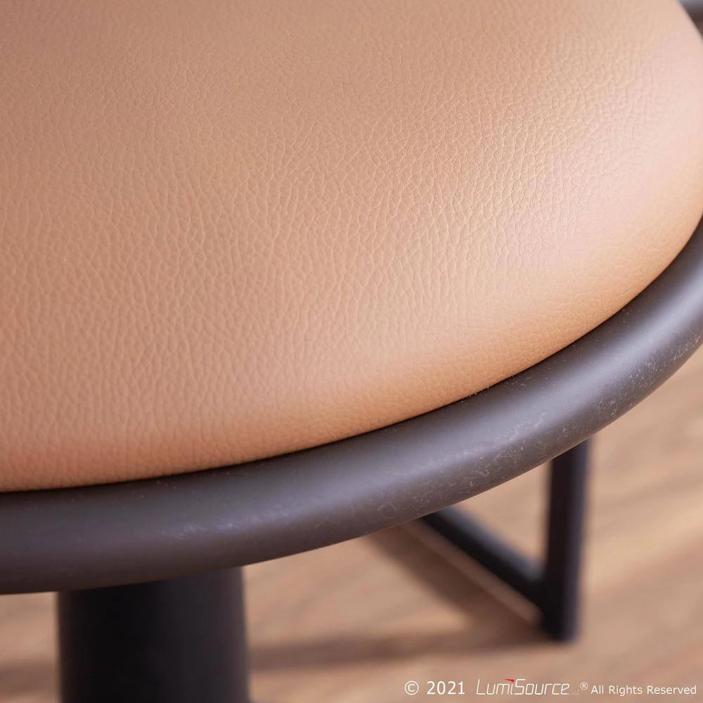 Swift Antique Metal and Camel Faux Leather Task Chair by Lumisource 8 Swift Antique Metal and Camel Faux Leather Task Chair by Lumisource - Image 6