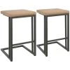 Roman 26 in. Camel Faux Leather with Grey Counter Stool (Set of 2) by Lumisource -Cheap Lumisource Store camel faux leather grey metal lumisource bar stools cs rmn gy cam2 64 1000