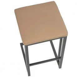 Roman 26 in. Camel Faux Leather with Grey Counter Stool (Set of 2) by Lumisource -Cheap Lumisource Store camel faux leather grey metal lumisource bar stools cs rmn gy cam2 a0 1000