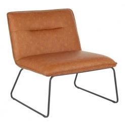 Casper Industrial Camel Faux Leather Accent Chair by Lumisource