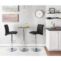 Tintori 32.25 in. Adjustable Charcoal Bar Stool by Lumisource 15 Tintori 32.25 in. Adjustable Charcoal Bar Stool by Lumisource -Cheap Lumisource Store charcoal chrome lumisource bar stools bs jy tnt char 31 1000