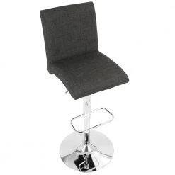 Tintori 32.25 in. Adjustable Charcoal Bar Stool by Lumisource 11 Tintori 32.25 in. Adjustable Charcoal Bar Stool by Lumisource -Cheap Lumisource Store charcoal chrome lumisource bar stools bs jy tnt char a0 1000