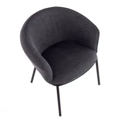 Ashland Charcoal Fabric and Black Steel Arm Chair by Lumisource -Cheap Lumisource Store charcoal fabric black steel lumisource accent chairs ch ashland bkchar a0 1000