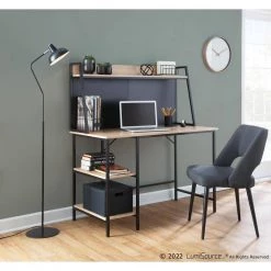 Valencia Charcoal Fabric and Black Steel Side Chair by Lumisource -Cheap Lumisource Store charcoal fabric black steel lumisource dining chairs ch valencia bkchar 31 1000