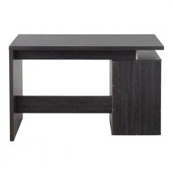 Quinn 47.25 in. Rectangular Charcoal Grey and White Wood 3-Drawer Computer Desk by Lumisource -Cheap Lumisource Store charcoal grey white wood lumisource writing desks ofd quinn char 66 1000