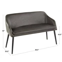 Shelton Charcoal Faux Leather Contemporary Bench by Lumisource 12 Shelton Charcoal Faux Leather Contemporary Bench by Lumisource -Cheap Lumisource Store charcoal lumisource bedroom benches bc shltn bkchar c3 1000