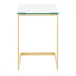 Zenn Contemporary Clear Glass Gold Top End Table by Lumisource 11 Zenn Contemporary Clear Glass Gold Top End Table by Lumisource -Cheap Lumisource Store clear glass gold lumisource end side tables tb zenn au gls 66 1000