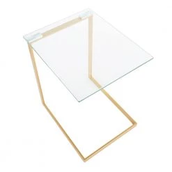 Zenn Contemporary Clear Glass Gold Top End Table by Lumisource 10 Zenn Contemporary Clear Glass Gold Top End Table by Lumisource -Cheap Lumisource Store clear glass gold lumisource end side tables tb zenn au gls a0 1000