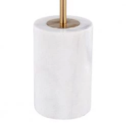 Symbol 24 in. Clear Glass, Gold Metal and White Marble Side Table by Lumisource -Cheap Lumisource Store clear glass gold metal white marble lumisource end side tables tb symbol wmaugl c3 1000