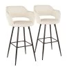 Margarite 29 in. Cream Faux Leather Upholstery Bar Stool (Set of 2) by Lumisource 1 Margarite 29 in. Cream Faux Leather Upholstery Bar Stool (Set of 2) by Lumisource -Cheap Lumisource Store cream black lumisource bar stools b30 marg bk cr2 64 1000