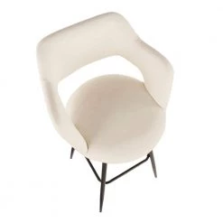 Margarite 29 in. Cream Faux Leather Upholstery Bar Stool (Set of 2) by Lumisource -Cheap Lumisource Store cream black lumisource bar stools b30 marg bk cr2 a0 1000