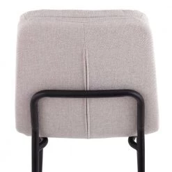 Smith Cream Fabric & Black Steel Dining Chair (Set of 2) by Lumisource -Cheap Lumisource Store cream fabric black steel lumisource dining chairs ch smith bkcr2 1f 1000