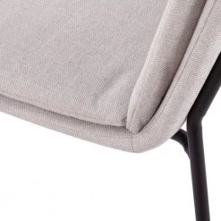 Smith Cream Fabric & Black Steel Dining Chair (Set of 2) by Lumisource -Cheap Lumisource Store cream fabric black steel lumisource dining chairs ch smith bkcr2 4f 1000