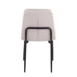 Smith Cream Fabric & Black Steel Dining Chair (Set of 2) by Lumisource -Cheap Lumisource Store cream fabric black steel lumisource dining chairs ch smith bkcr2 66 1000