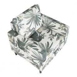 Wendy Cream Fabric with Green Floral Print and Black Wood Arm Chair by Lumisource 14 Wendy Cream Fabric with Green Floral Print and Black Wood Arm Chair by Lumisource -Cheap Lumisource Store cream fabric with green floral print lumisource accent chairs chr wendy btncl bkgn a0 1000