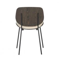 Indy Lombardi Cream Faux Leather and Dark Walnut Wood Side Chair by Lumisource -Cheap Lumisource Store cream faux leather dark walnut wood lumisource dining chairs ch indylmb bkcr 66 1000