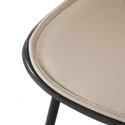 Indy Lombardi Cream Faux Leather and Dark Walnut Wood Side Chair by Lumisource -Cheap Lumisource Store cream faux leather dark walnut wood lumisource dining chairs ch indylmb bkcr c3 1000