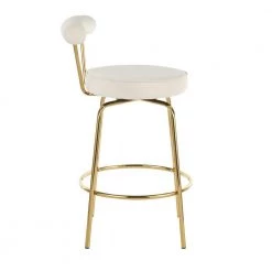 Rhonda 26 in.Cream Velvet and Gold Metal Glam Counter Stool (Set of 2) by Lumisource 13 Rhonda 26 in.Cream Velvet and Gold Metal Glam Counter Stool (Set of 2) by Lumisource -Cheap Lumisource Store cream gold lumisource bar stools b26 rhonda aucr2 77 1000