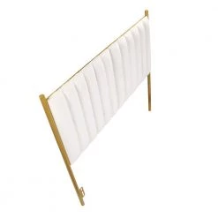 Chloe Queen Headboard in Cream Velvet and Gold Metal by Lumisource -Cheap Lumisource Store cream lumisource headboards hb chloe auvcr a0 1000