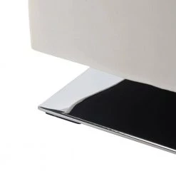 Mason Square 16 in. Cream Velvet and Chrome Swivel Ottoman by Lumisource 12 Mason Square 16 in. Cream Velvet and Chrome Swivel Ottoman by Lumisource -Cheap Lumisource Store cream velvet chrome lumisource ottomans ot sqswvl16 vcr 4f 1000