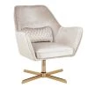 Diana Cream Velvet and Gold Metal Lounge Chair with Swivel by Lumisource -Cheap Lumisource Store cream velvet gold lumisource accent chairs chr diana aucr 64 1000