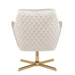 Diana Cream Velvet and Gold Metal Lounge Chair with Swivel by Lumisource -Cheap Lumisource Store cream velvet gold lumisource accent chairs chr diana aucr 66 1000