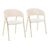 Tania Cream Velvet and Gold Metal Arm Chair (Set of 2) by Lumisource 1 Tania Cream Velvet and Gold Metal Arm Chair (Set of 2) by Lumisource -Cheap Lumisource Store cream velvet gold metal lumisource dining chairs ch tania auvcr2 64 1000