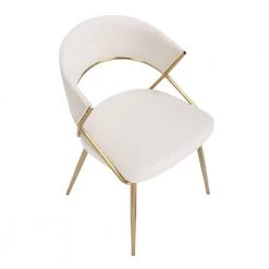 Jie Cream Velvet And Gold Metal Side Dining Chair (Set Of 2) by Lumisource 11 Jie Cream Velvet And Gold Metal Side Dining Chair (Set Of 2) by Lumisource -Cheap Lumisource Store cream velvet gold metal lumisource dining chairs dc jie auvcr2 a0 1000