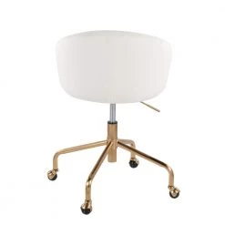 Claire Cream Velvet and Gold Metal Task Chair by Lumisource -Cheap Lumisource Store cream velvet gold metal lumisource task chairs oc claire auvcr 66 1000